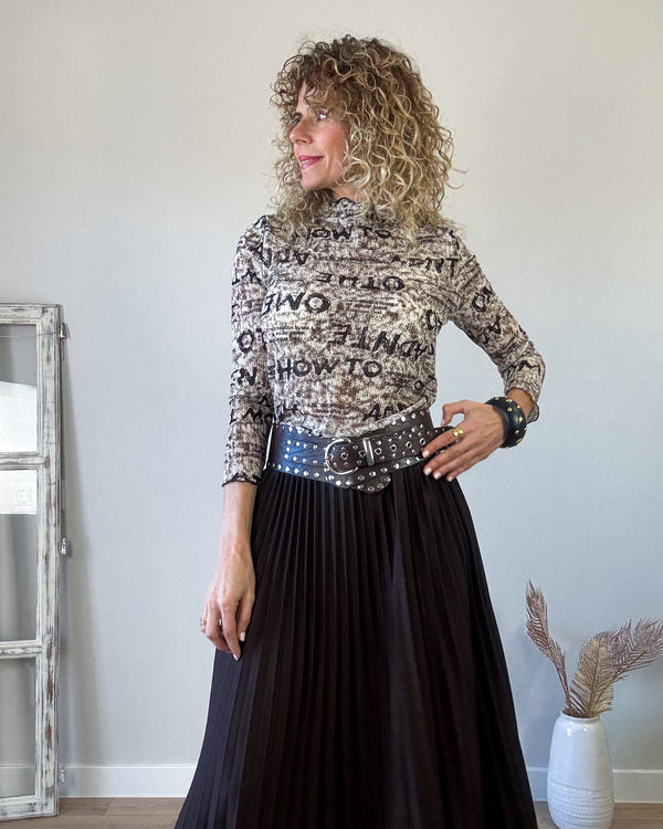 Camiseta marrón grafic