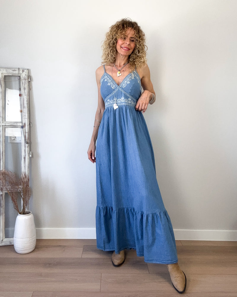 Vestido vaquero bordado 