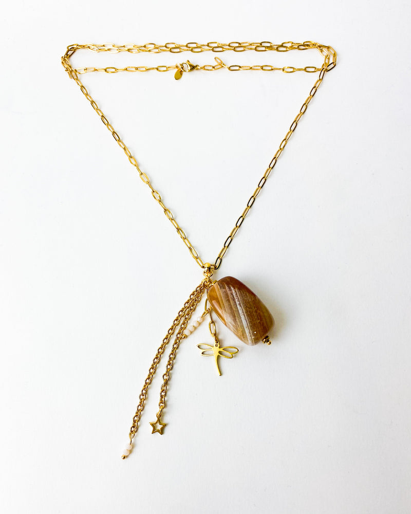 COLLAR AGATA MIEL