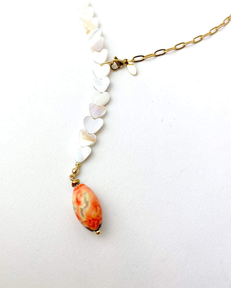 COLLAR CORAZÓN CONCHA