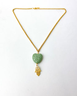 COLLAR CORAZÓN VERDE