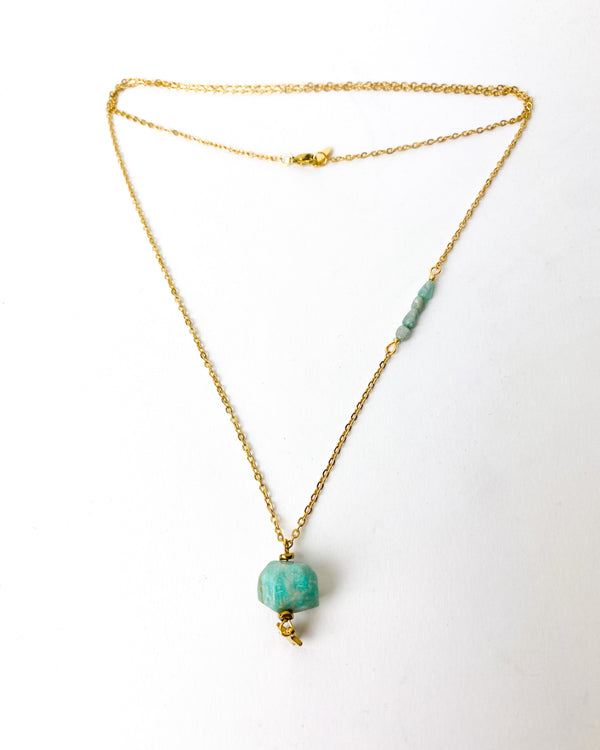 COLLAR COMBI PIEDRA VERDE