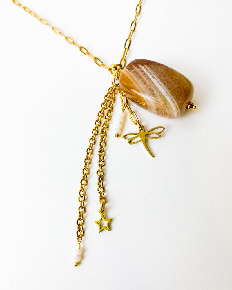 COLLAR AGATA MIEL
