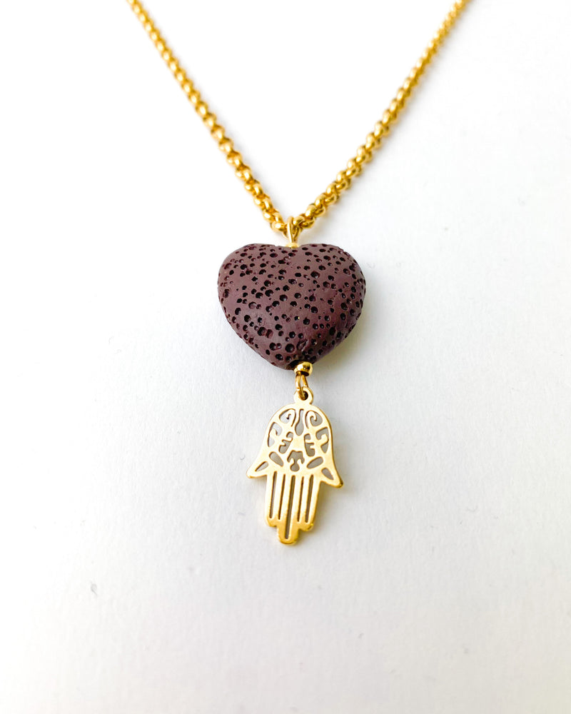 COLLAR CORAZÓN CHOCO