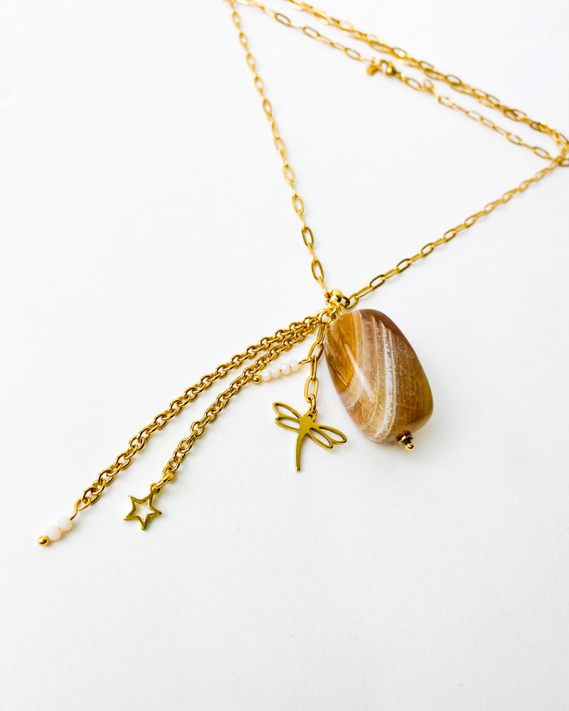 COLLAR AGATA MIEL
