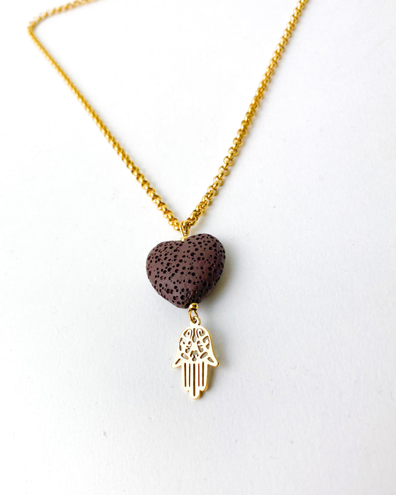 COLLAR CORAZÓN CHOCO