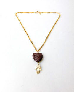 COLLAR CORAZÓN CHOCO