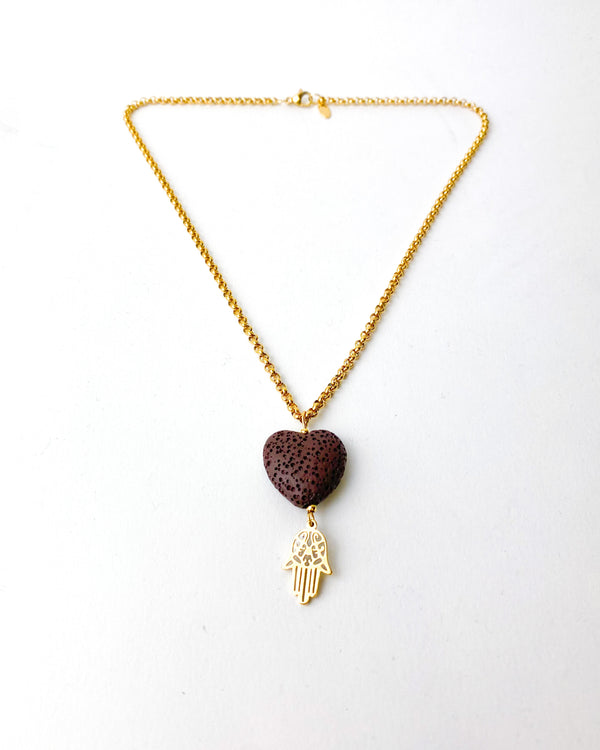 COLLAR CORAZÓN CHOCO