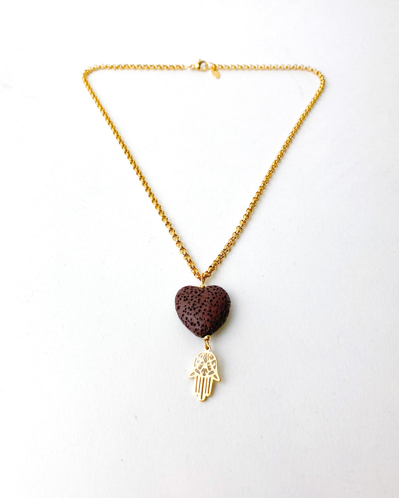COLLAR CORAZÓN CHOCO
