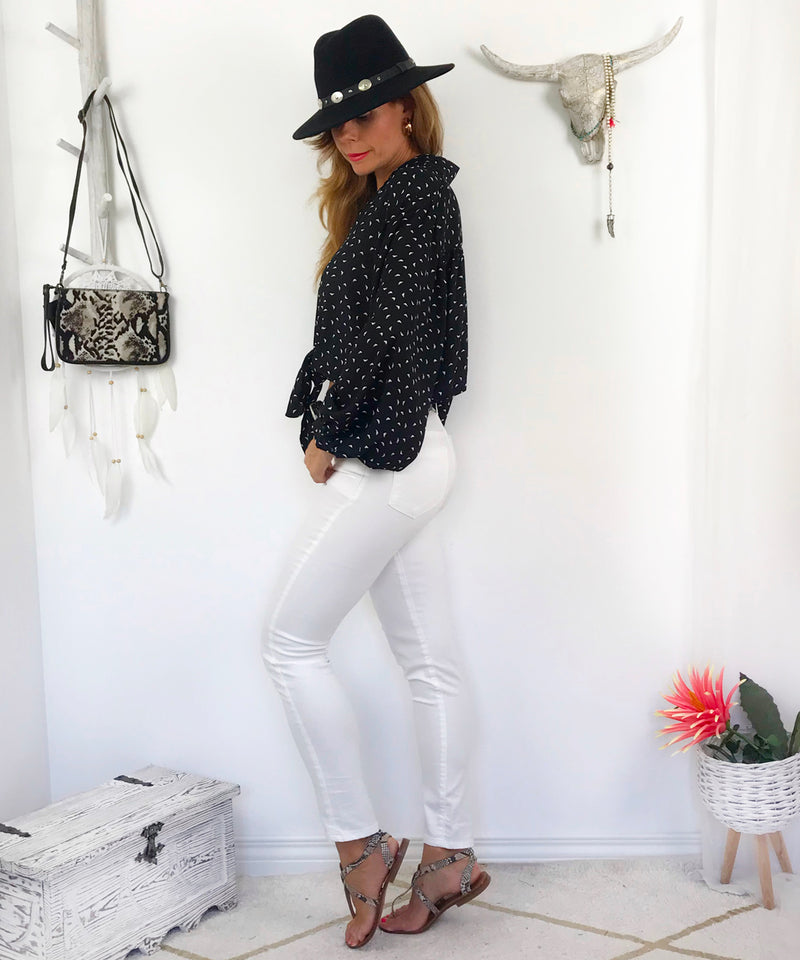 Jeans blancos Fino
