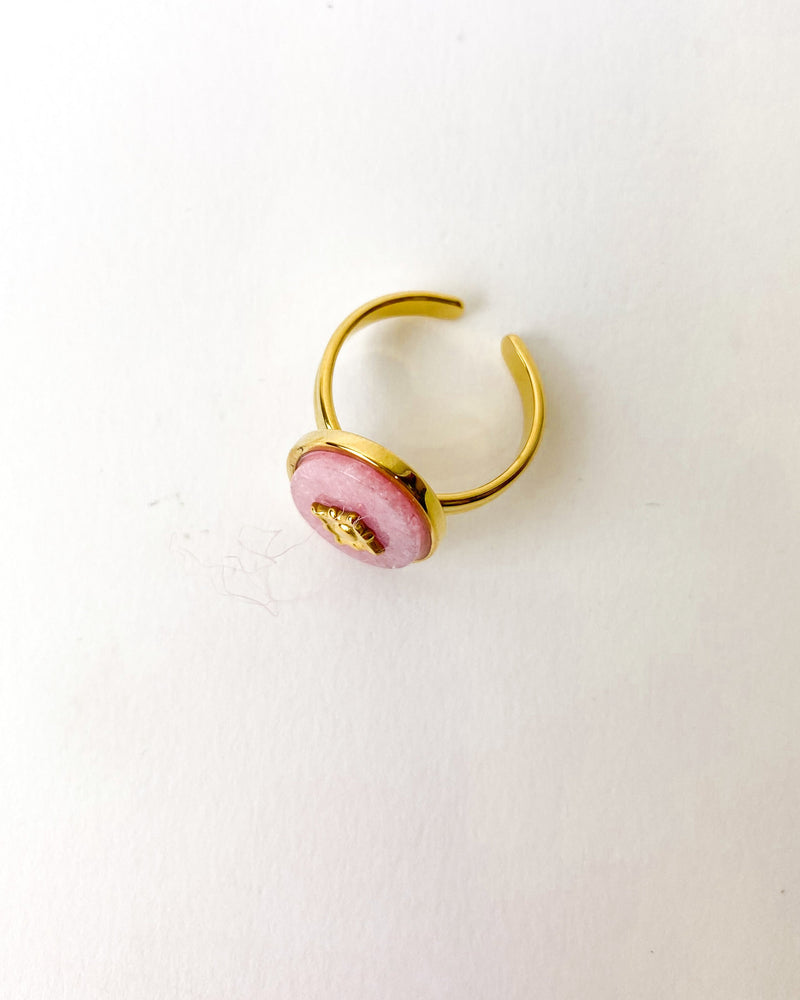 ANILLO OVAL ROSADO