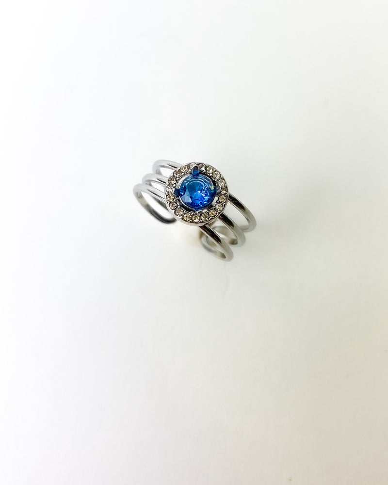 ANILLO CRISTAL AZUL