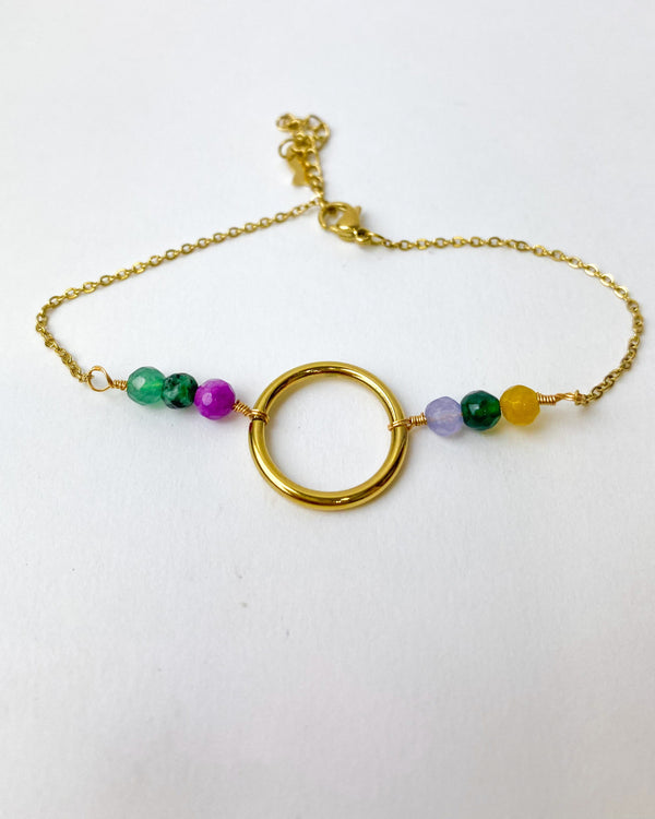 PULSERA PIEDRAS COLOR