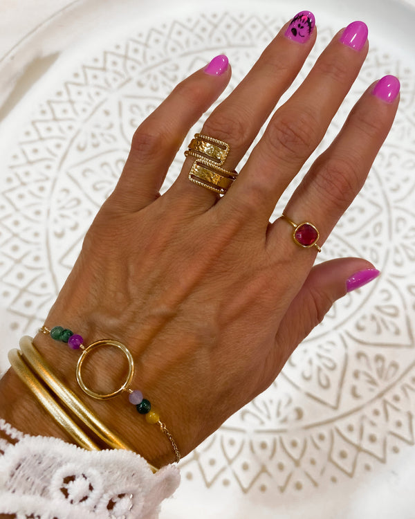 PULSERA PIEDRAS COLOR