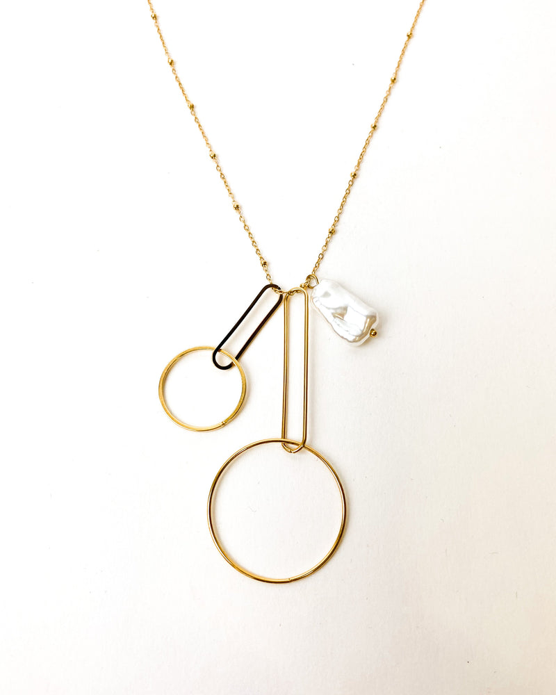 COLLAR AROS PERLA