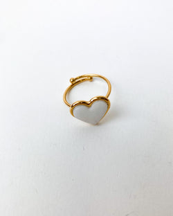 ANILLO CORAZÓN BLANCO