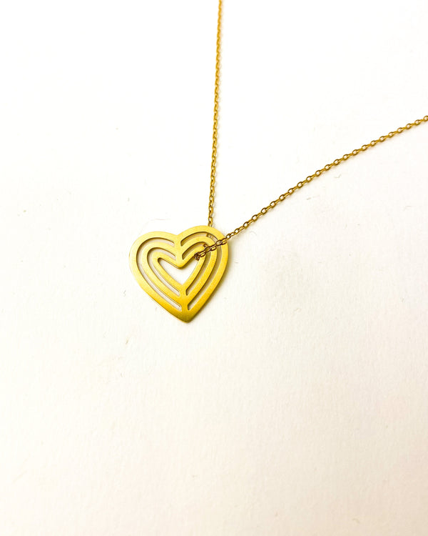COLLAR CORAZÓN TRIPLE