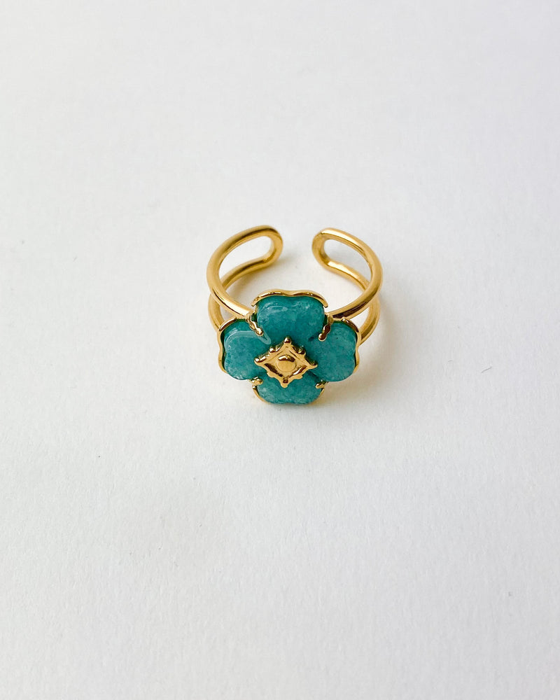 ANILLO TRÉBOL VERDE