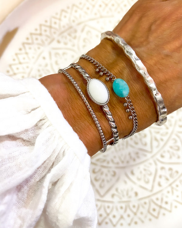 PULSERA BLANCA PIEDRA
