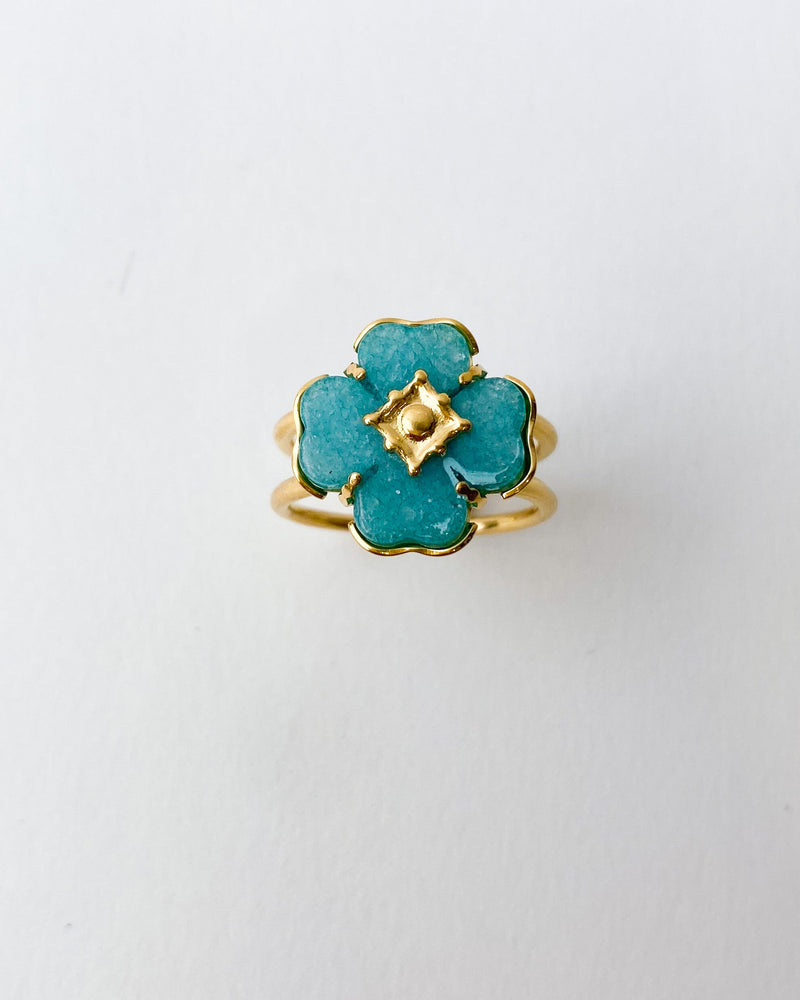 ANILLO TRÉBOL VERDE