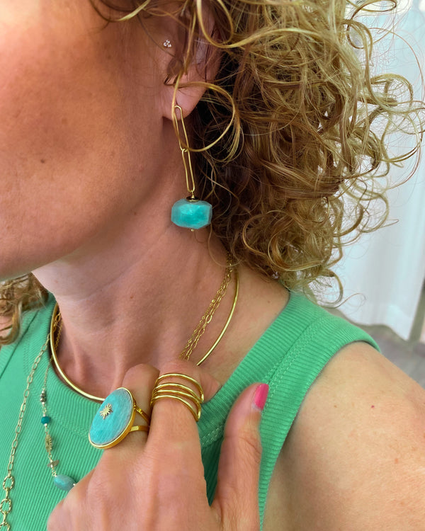 PENDIENTES NATURAL VERDE