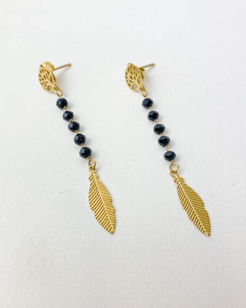 PENDIENTES BOLAS PLUMA