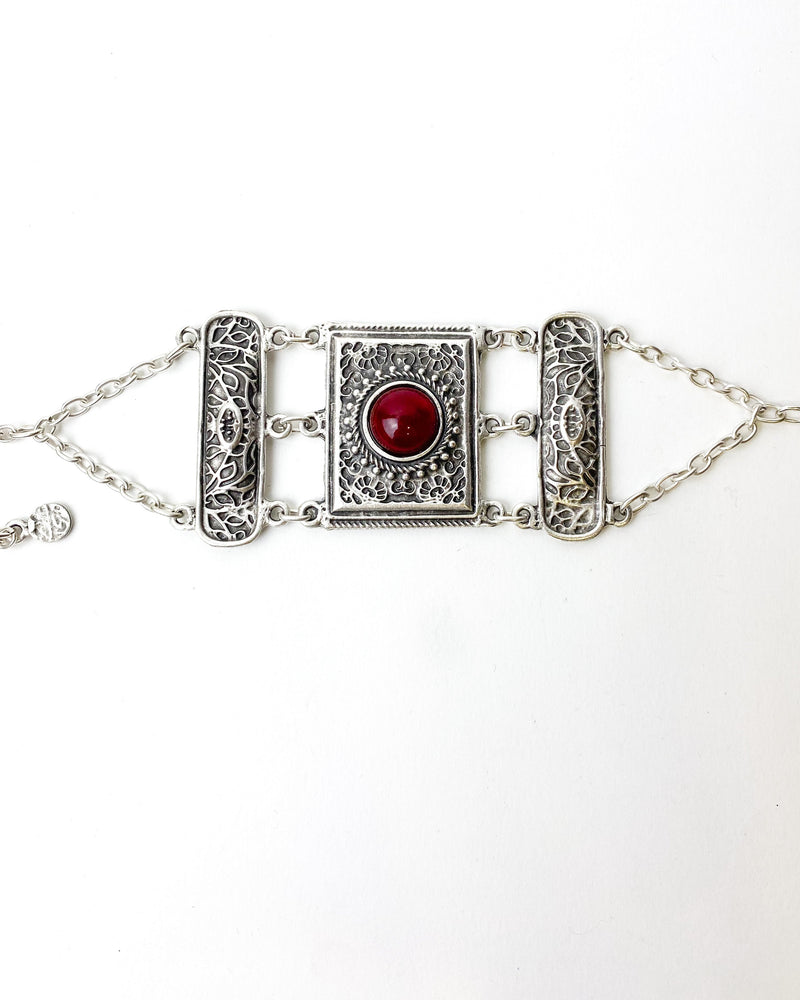 PULSERA ANCHA ROJA