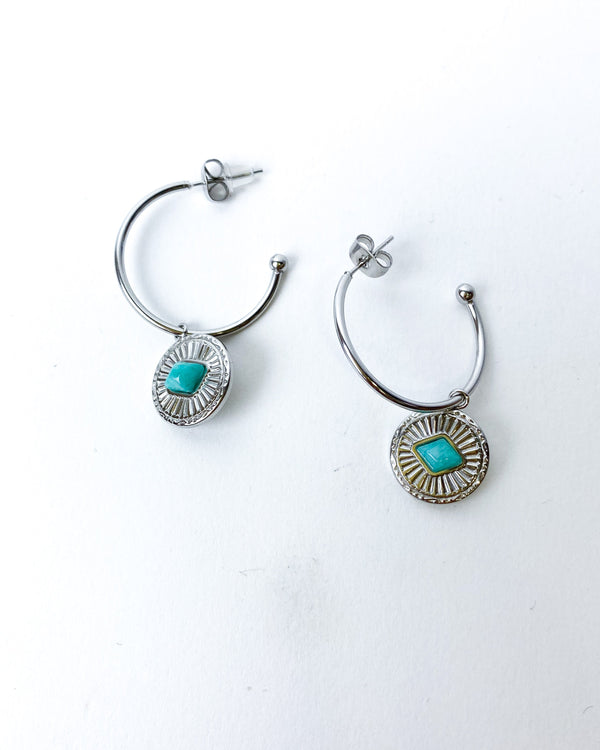 PENDIENTES ARO TURQUI