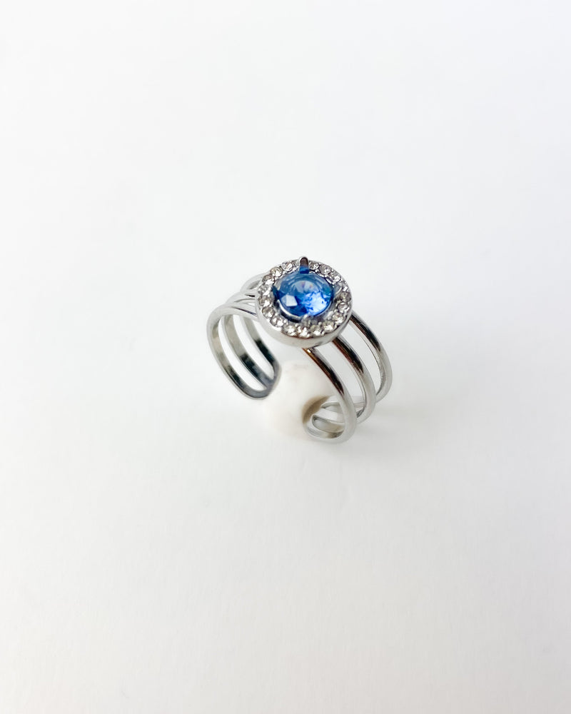 ANILLO CRISTAL AZUL
