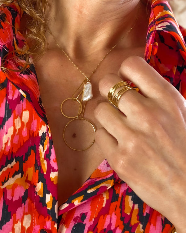 COLLAR AROS PERLA
