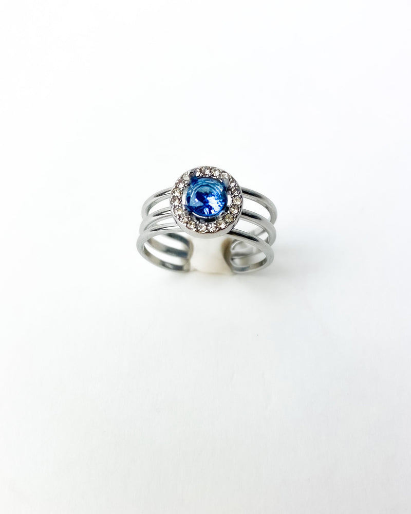 ANILLO CRISTAL AZUL