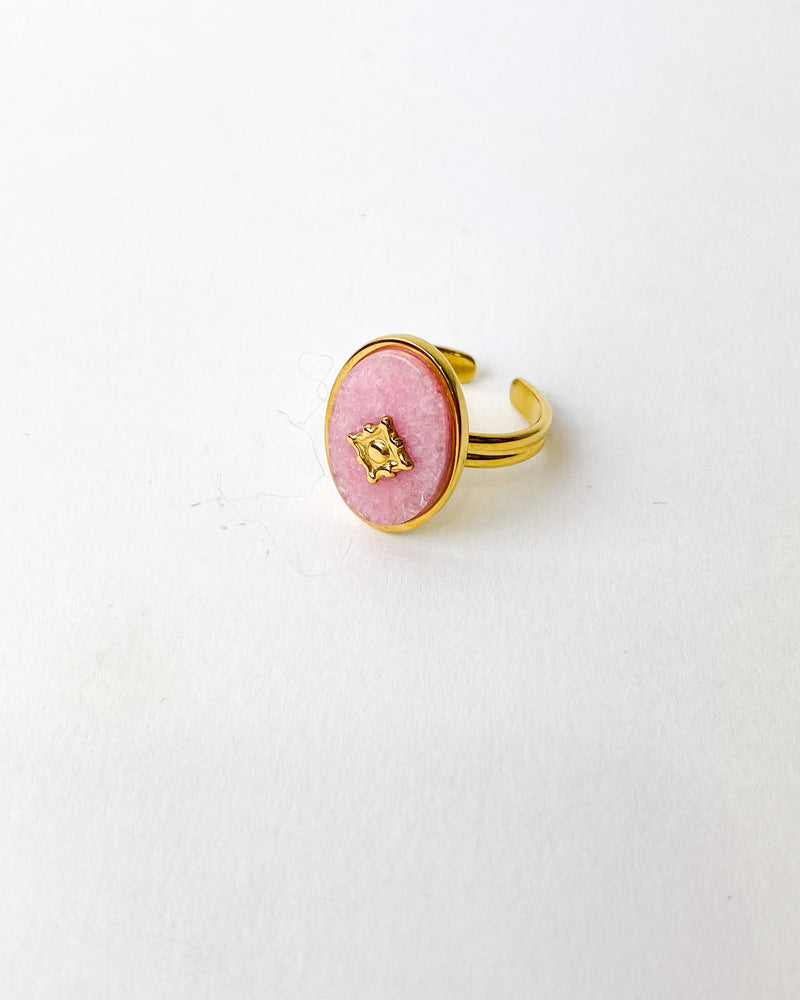 ANILLO OVAL ROSADO