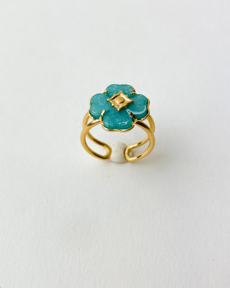 ANILLO TRÉBOL VERDE