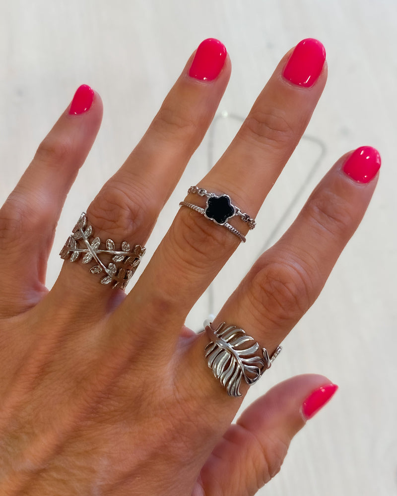 ANILLO FLOR NEGRA