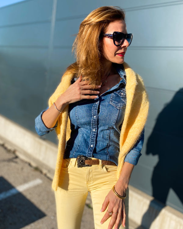 Jeans amarillo push up