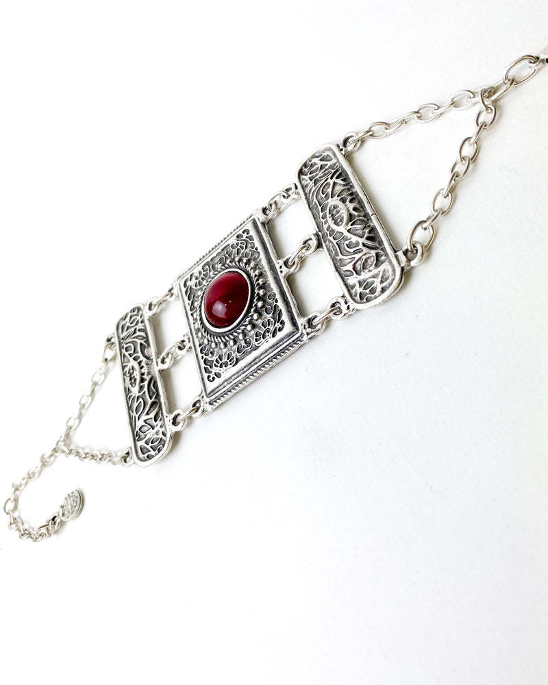 PULSERA ANCHA ROJA