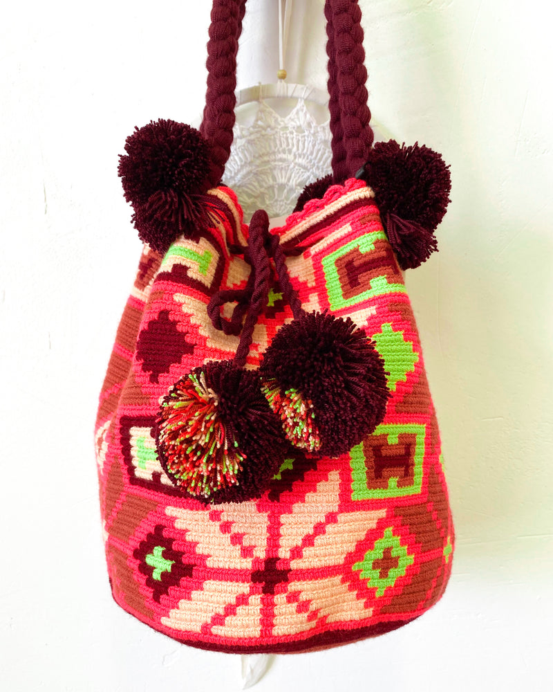 Bolso wayuu fluor