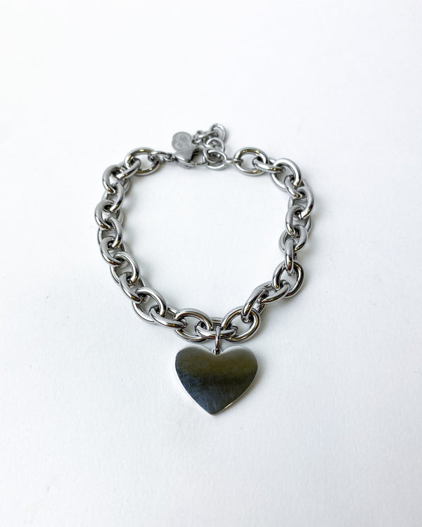 PULSERA CORAZÓN ESLABON