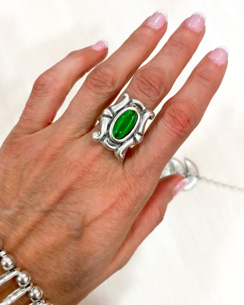 ANILLO VERDE ESMERALDA