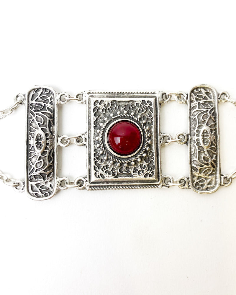 PULSERA ANCHA ROJA