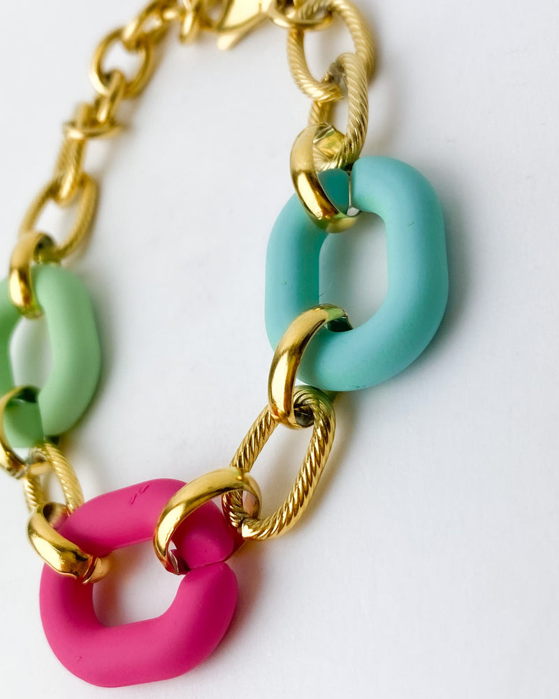PULSERA ESLABÓN COLOR