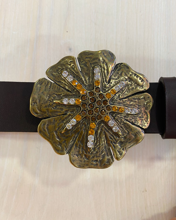 Cinturón Flor dorado