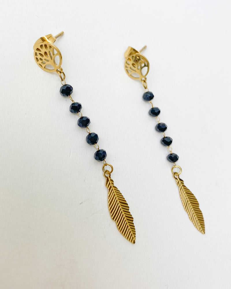 PENDIENTES BOLAS PLUMA