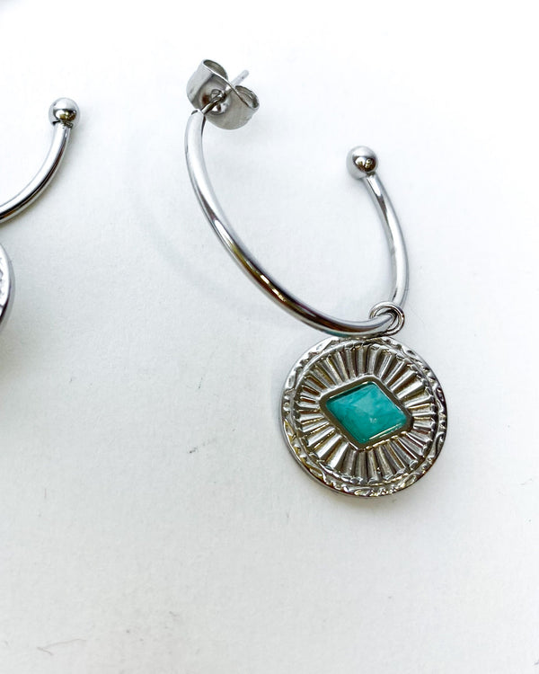 PENDIENTES ARO TURQUI