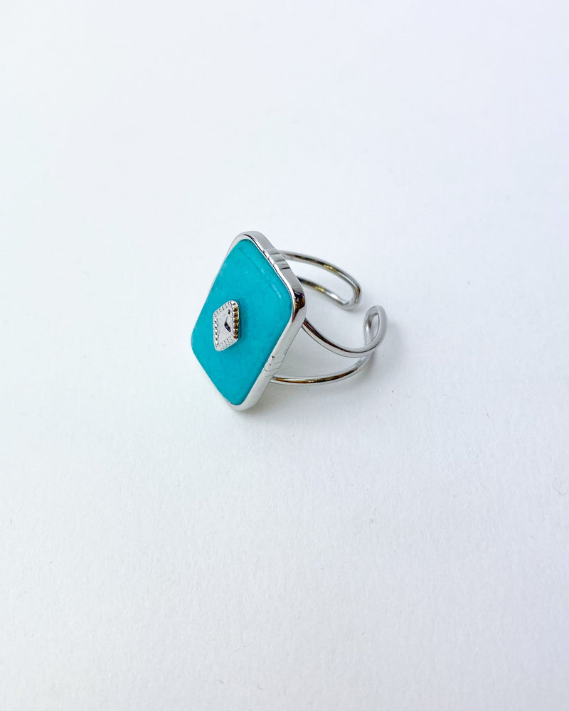 ANILLO ACERO TURQUESA