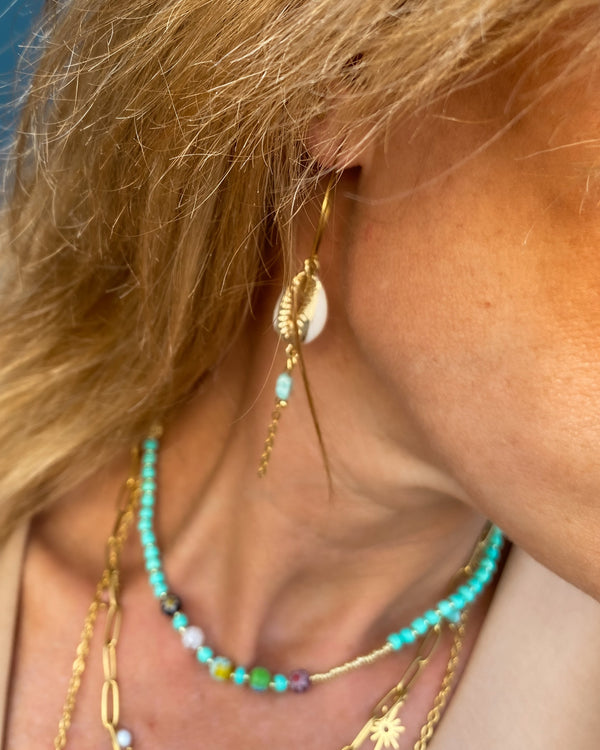 PENDIENTES CONCHA VERDE